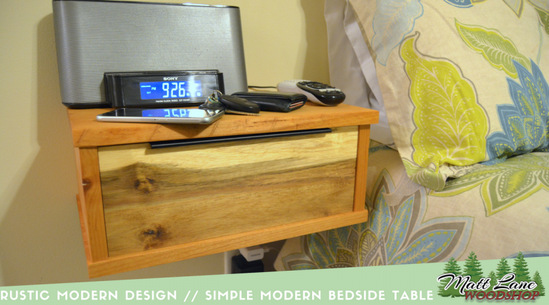 Rustic Modern Design // Simple Floating Bedside Table